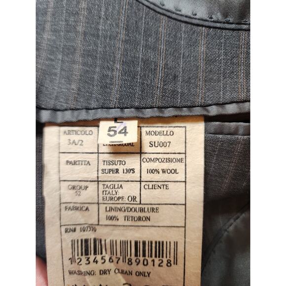 Firado Rome Italy Wool Suit Jacket 54L US Blazer Sport Coat Super 130s Italian - Picture 16 of 16